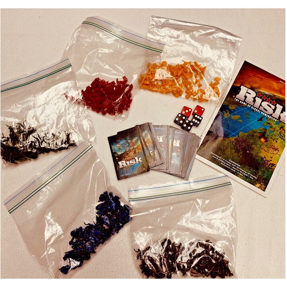 2010 Risk Board Game Replacement Pieces Parts Armies Troops 5 Dice Instructions